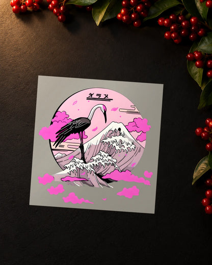 Pink Horizon iron-on patch transfer