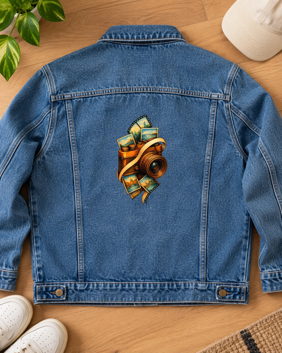 Planetary Peak iron-on patch on clothes