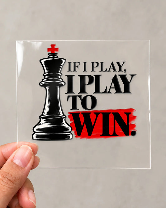 Play To Win hard surface patch on clear film