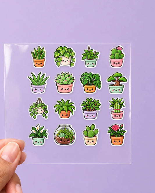 Pot Pals mini hard surface patch sheet on clear film