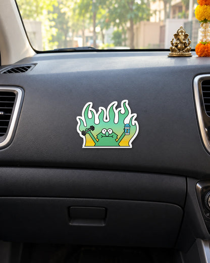 Powered By Chaos sticker mockup