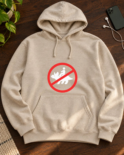 Prohibited Pasture iron-on patch on clothes