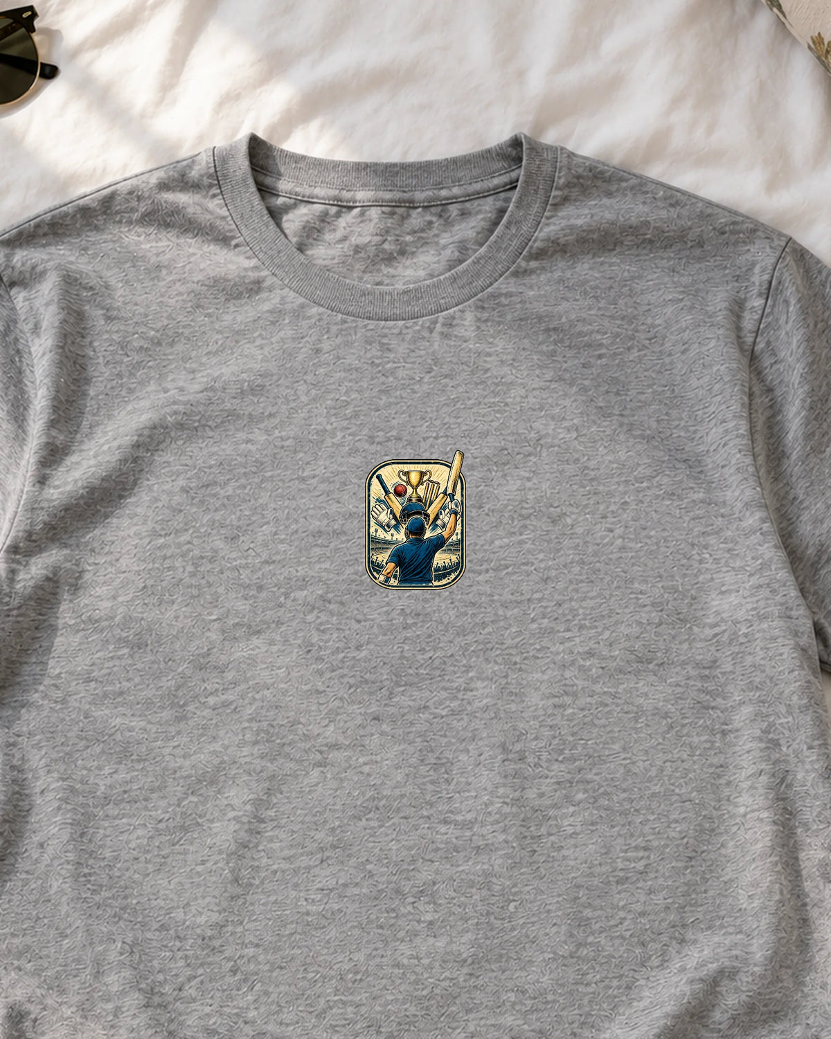 Purana Champion iron-on patch on clothes