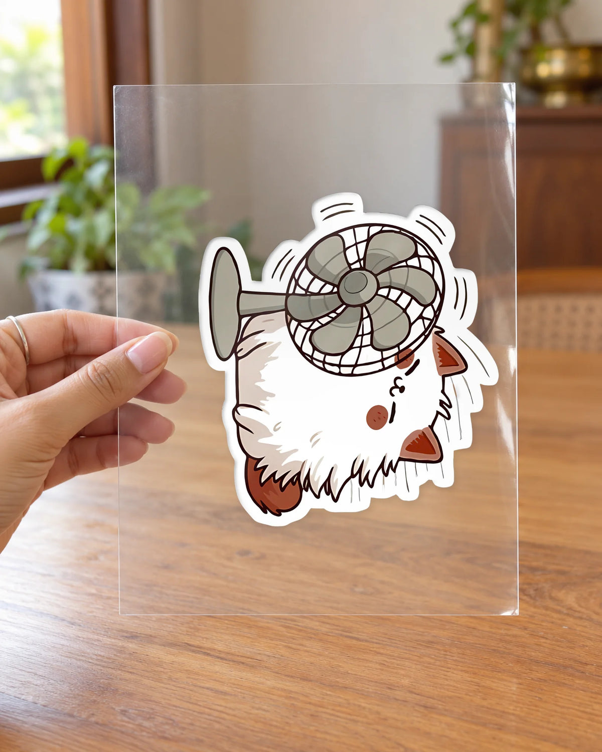 Purrfect Breeze hard surface patch on clear film