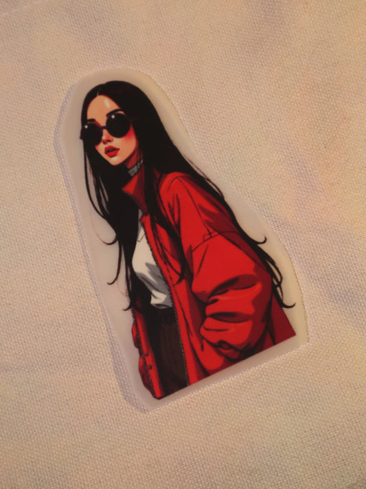 Red Coat Drip | Iron-on Patch | Girlie Pop
