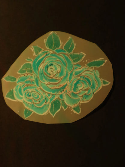 Teal Bloom Dream | Iron on patch | Pinterest Flowers