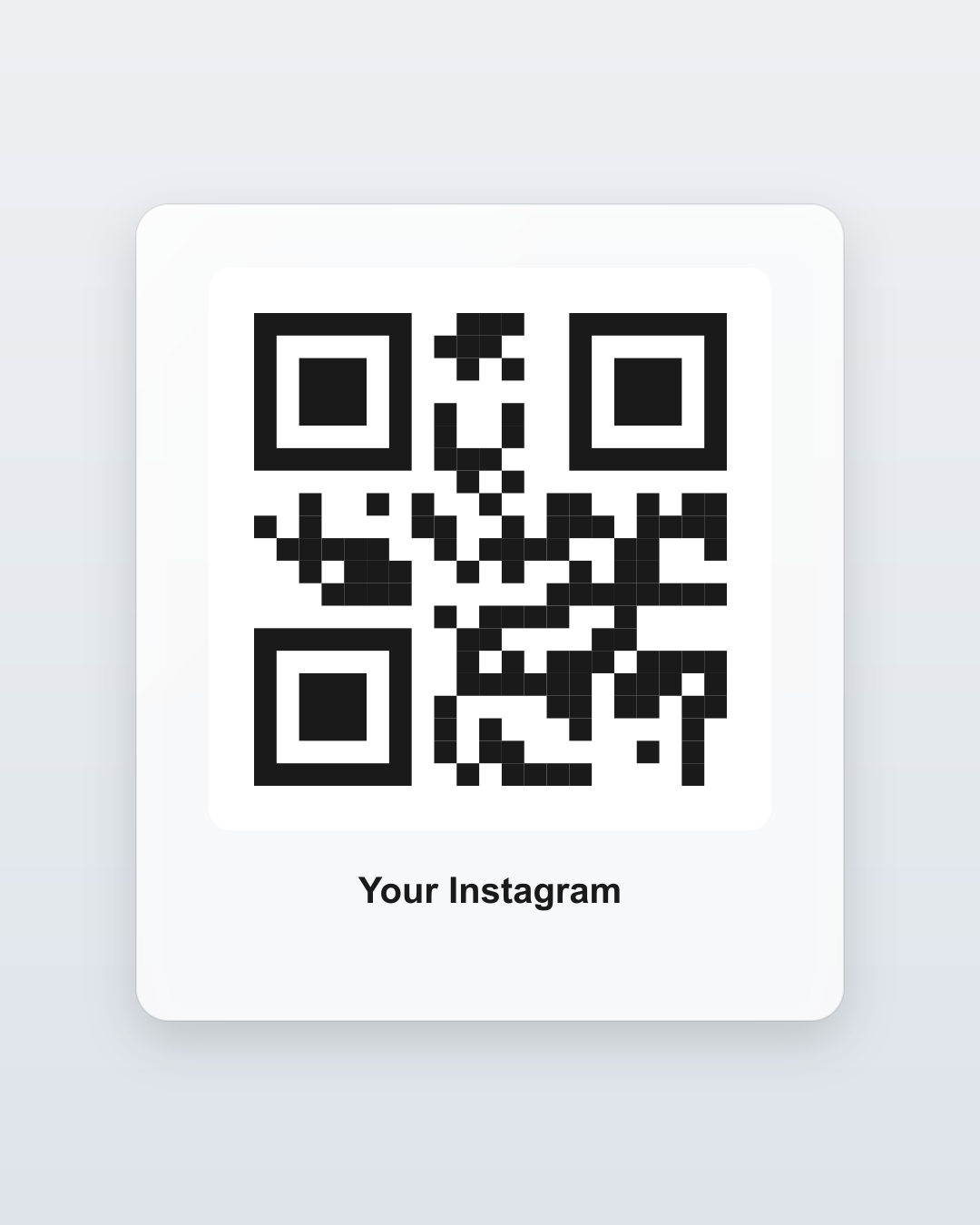 Sample QR code patch - link to your Instagram