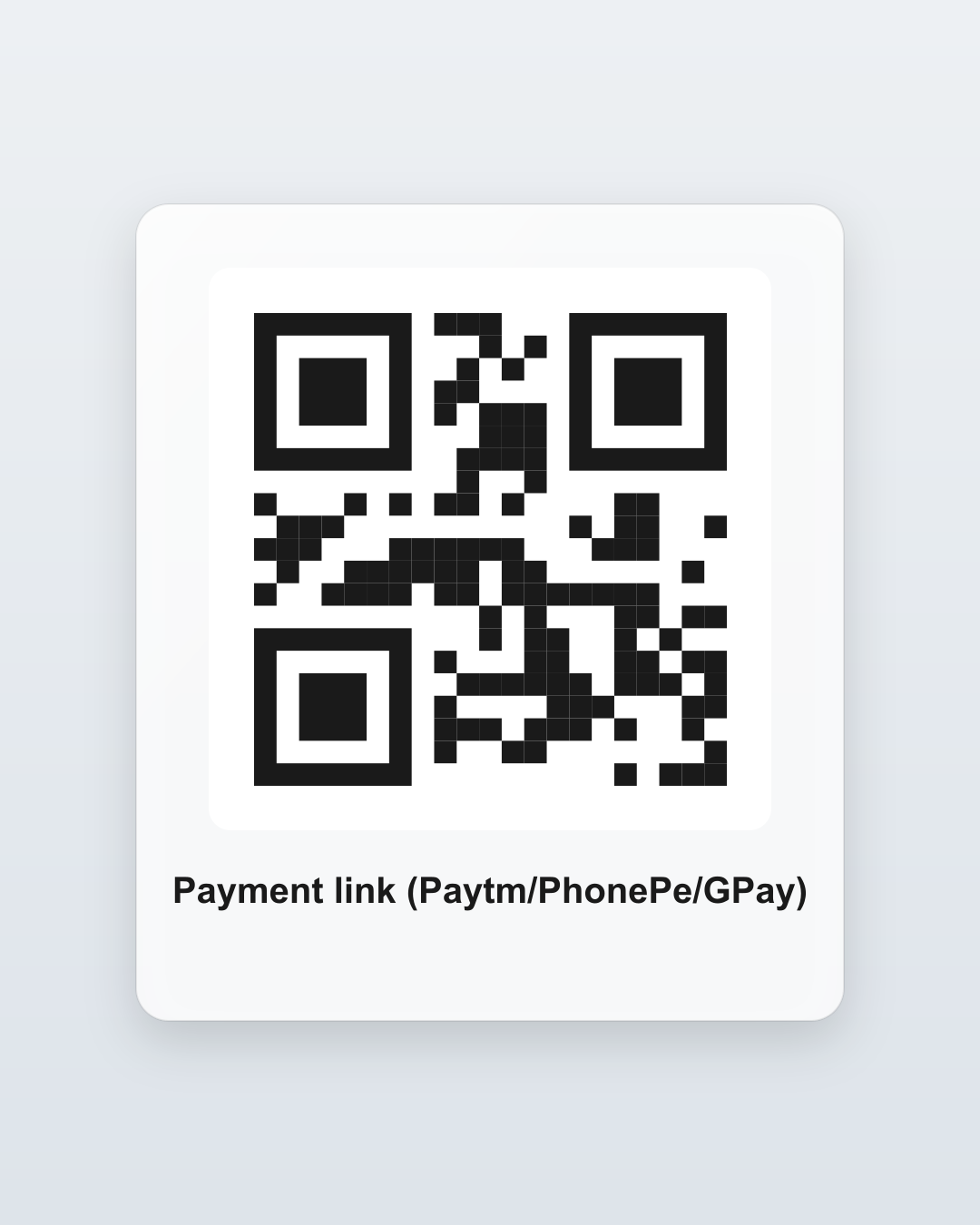 Sample QR code patch - payment link (Paytm/PhonePe/GPay)