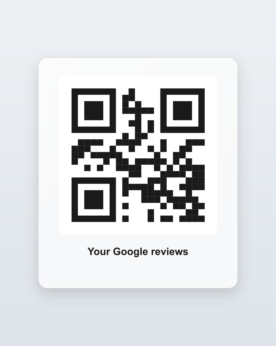 Sample QR code patch - Google reviews link