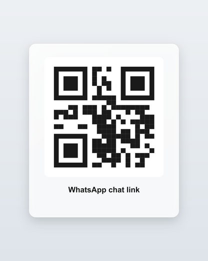 Sample QR code patch - WhatsApp chat link