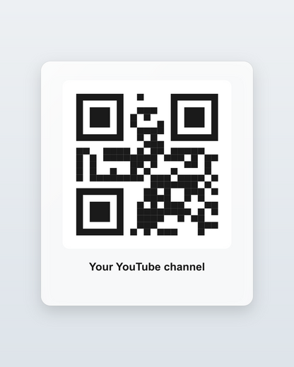Sample QR code patch - link to your YouTube channel