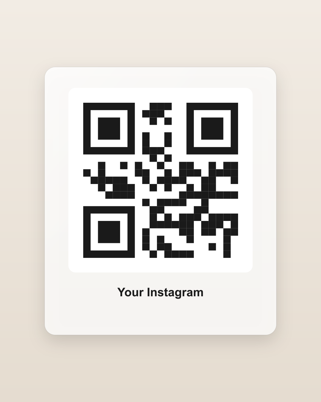 Sample QR code patch - link to your Instagram