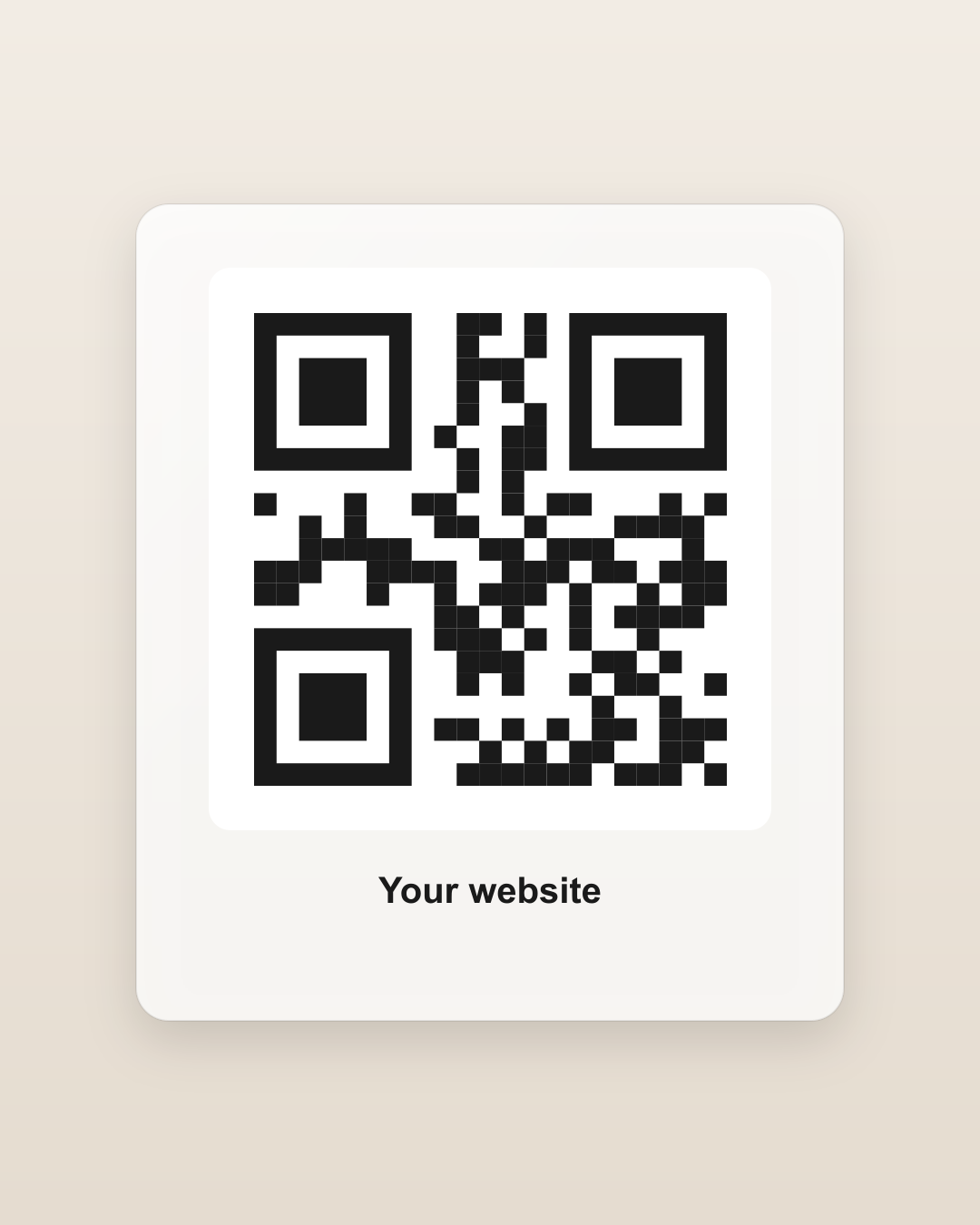 Sample QR code patch - your website