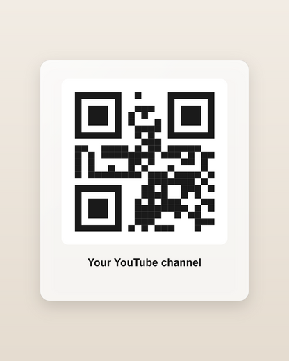 Sample QR code patch - link to your YouTube channel
