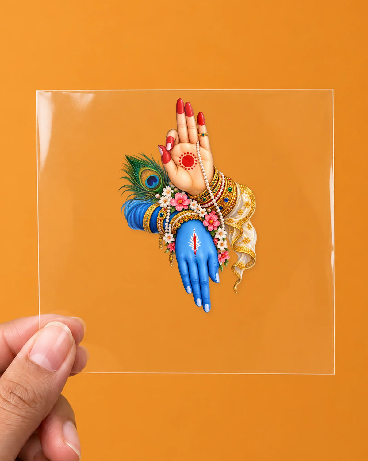 Sacred Touch hard surface patch on clear film