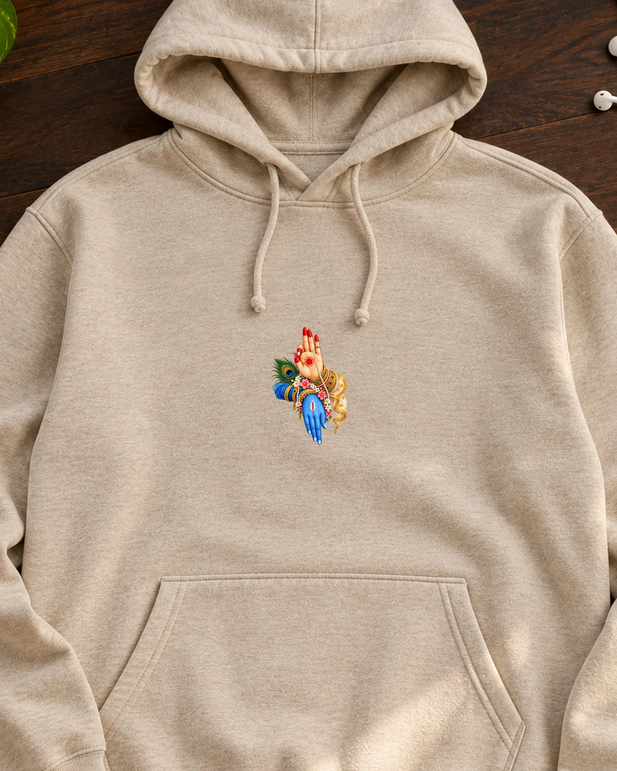 Sacred Touch iron-on patch on clothes