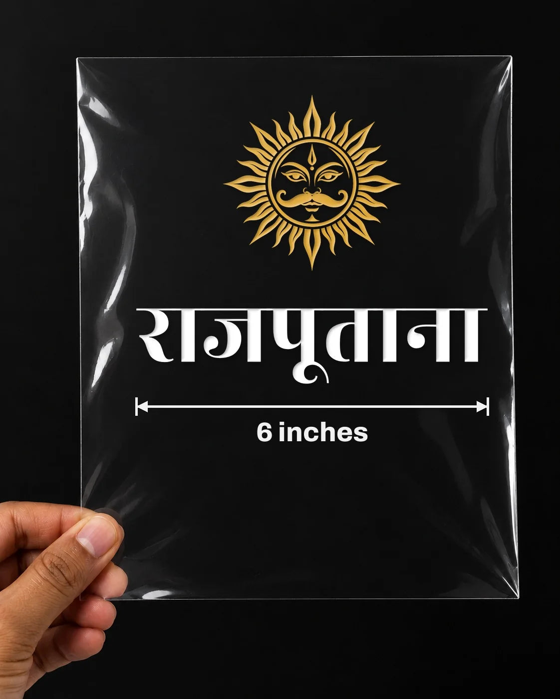 Rajput car patch on a car rear glass