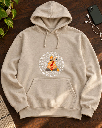 Ram Naam Hanuman iron-on patch on clothes