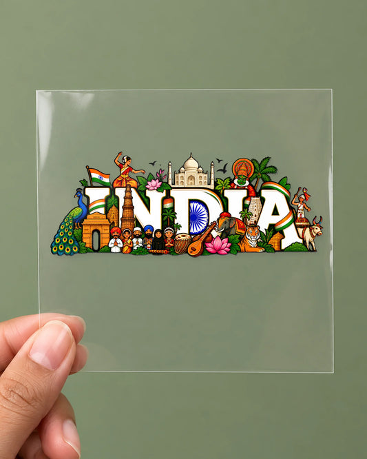 Rangeela India hard surface patch on clear film
