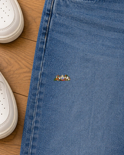 Rangeela India iron-on patch on clothes