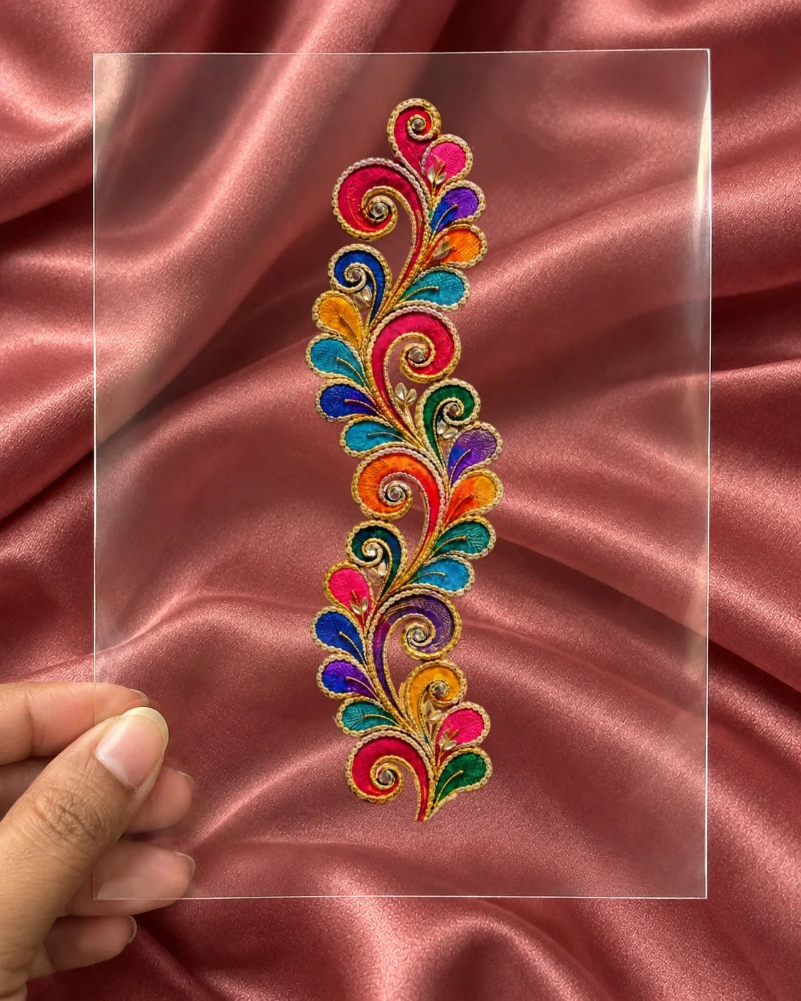 Rangeeli Bel embroidery-look iron-on patch | Thread Theory
