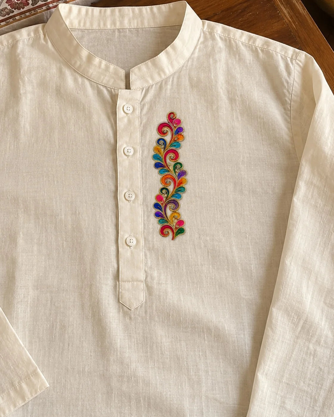 Rangeeli Bel embroidery-look iron-on patch | Thread Theory