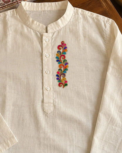 Rangeeli Bel embroidery-look iron-on patch | Thread Theory