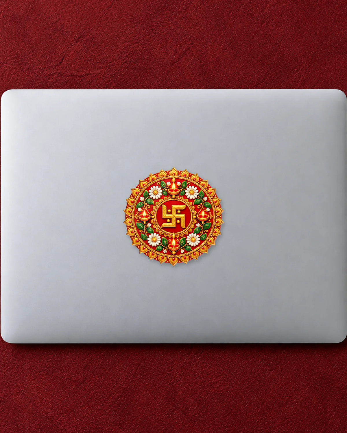Diwali Rangoli hard surface patch mockup