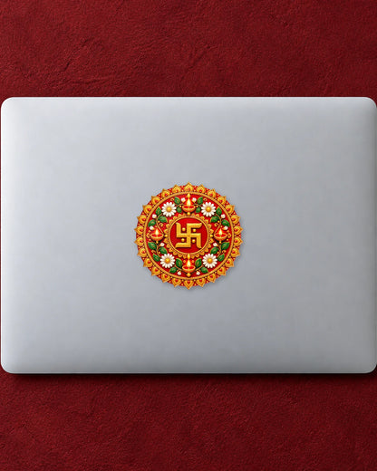 Diwali Rangoli hard surface patch mockup