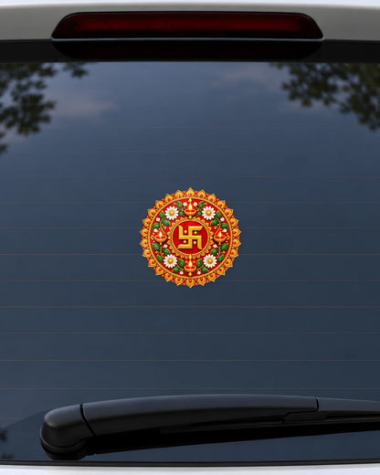 Diwali Rangoli hard surface patch mockup