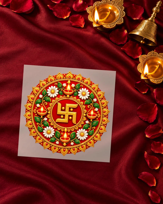Diwali Rangoli iron-on patch transfer