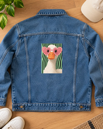 Rated Lovely iron-on patch on clothes