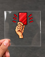 Red Card gamer patch on clear film