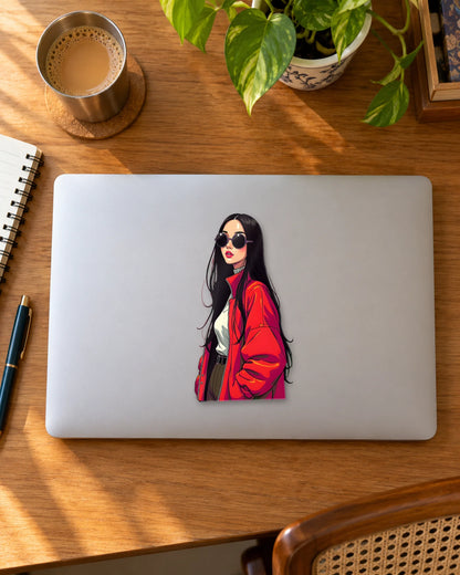 Red Coat Drip sticker mockup