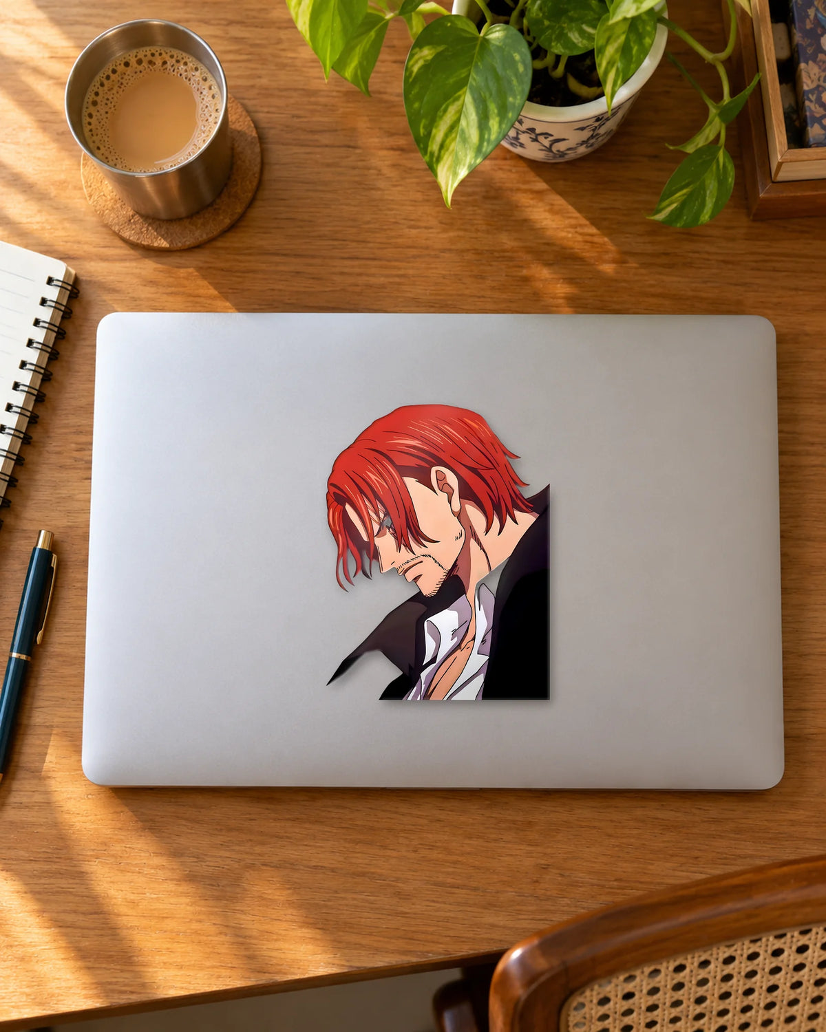 Red Horizon sticker mockup