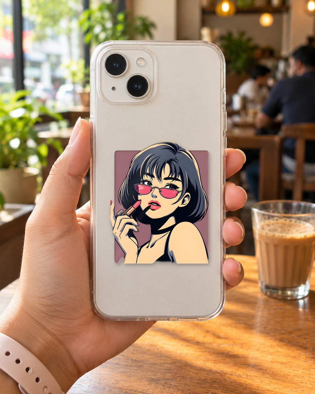 Red Lip Mood hard surface patch mockup