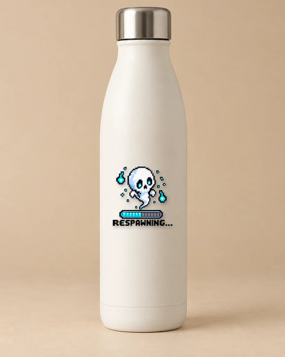 Respawning gamer patch on a bottle