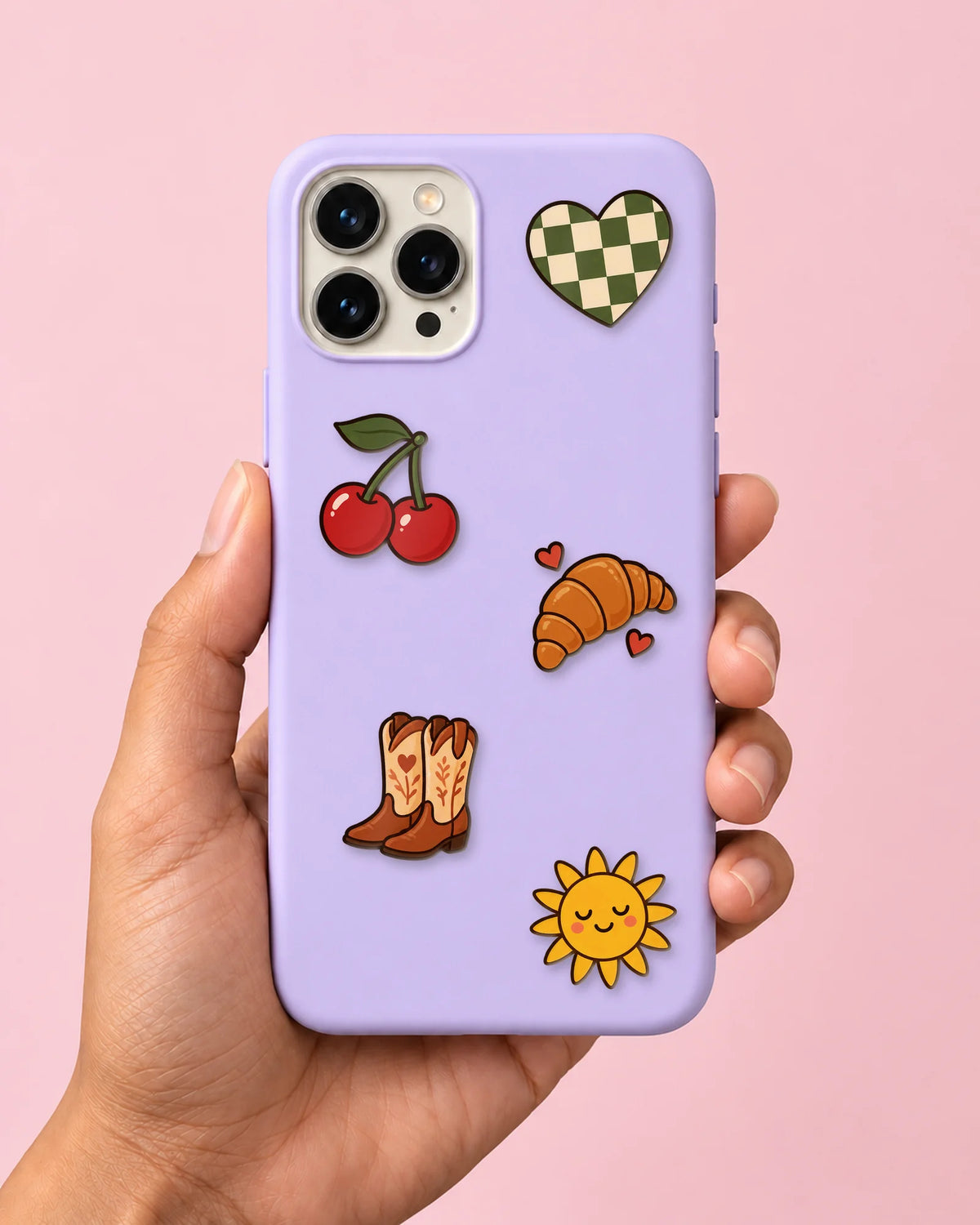 Retro Badges mini patches on a phone case