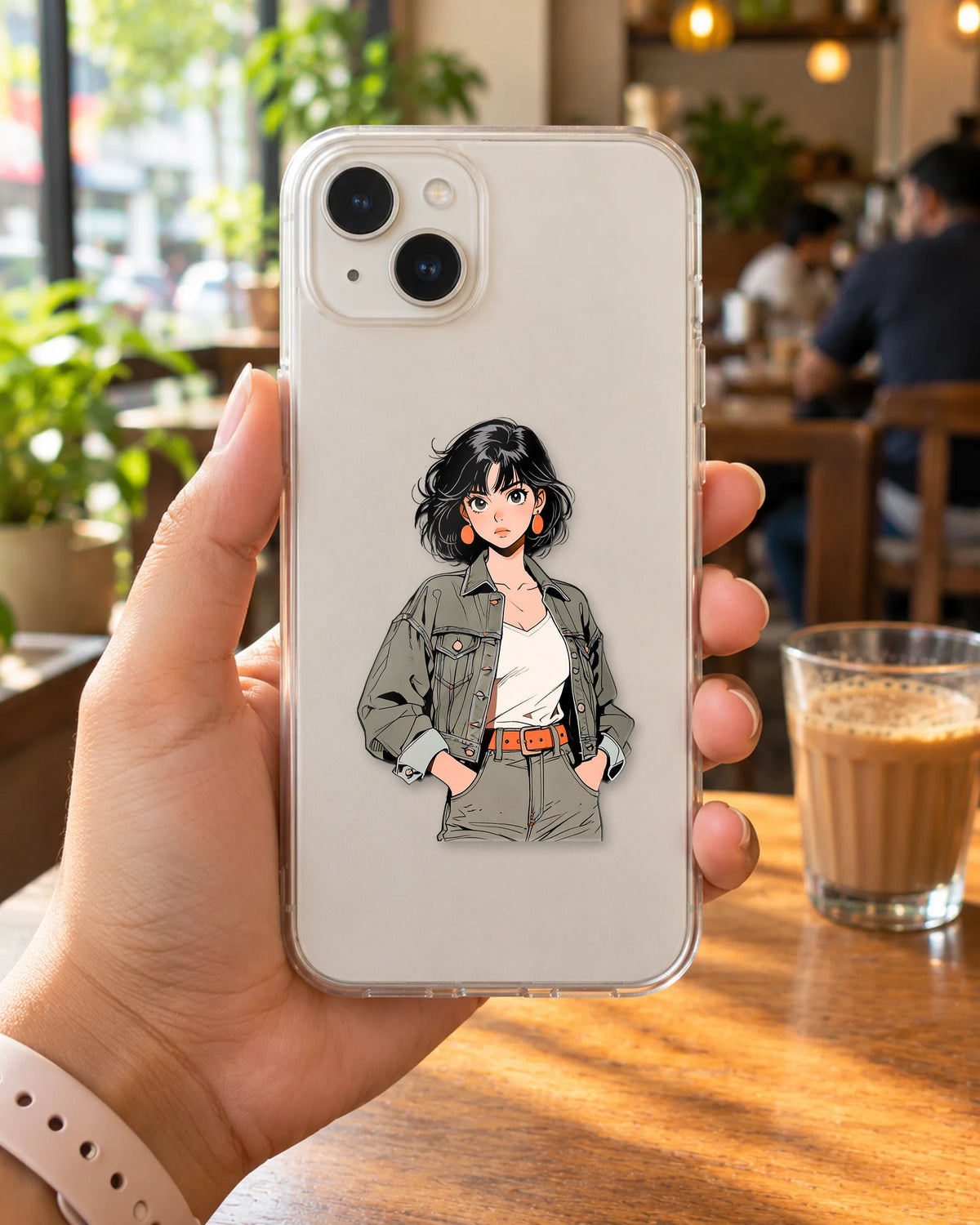Retro Rebel Girl hard surface patch mockup