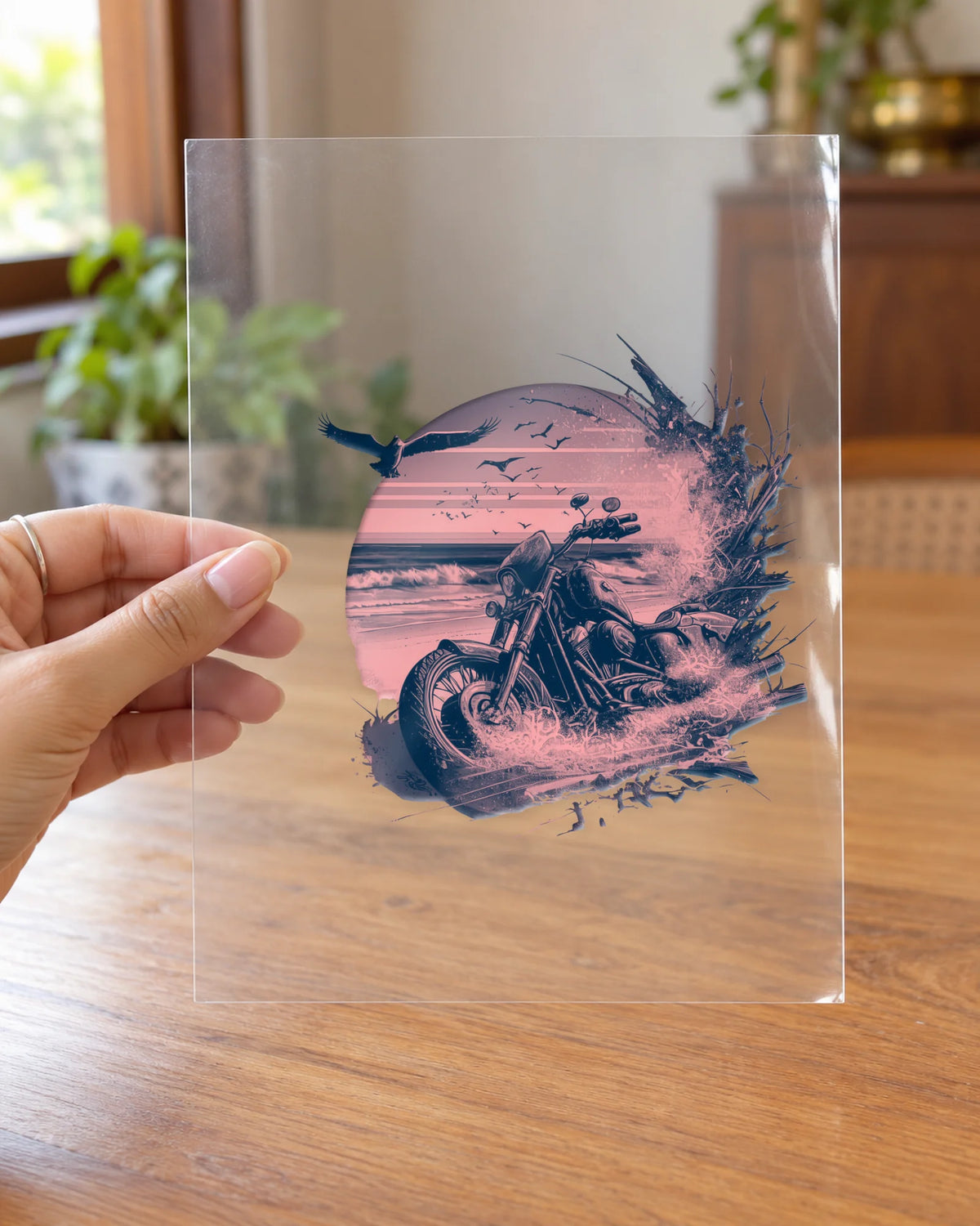 Ride into the Dusk hard surface patch on clear film