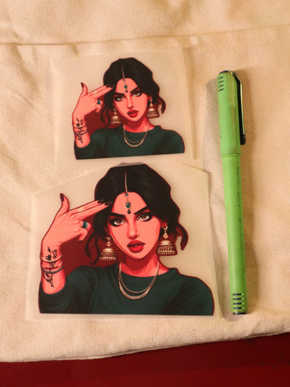 Desi Baddie Energy | Iron-on Patch | Girlie Pop