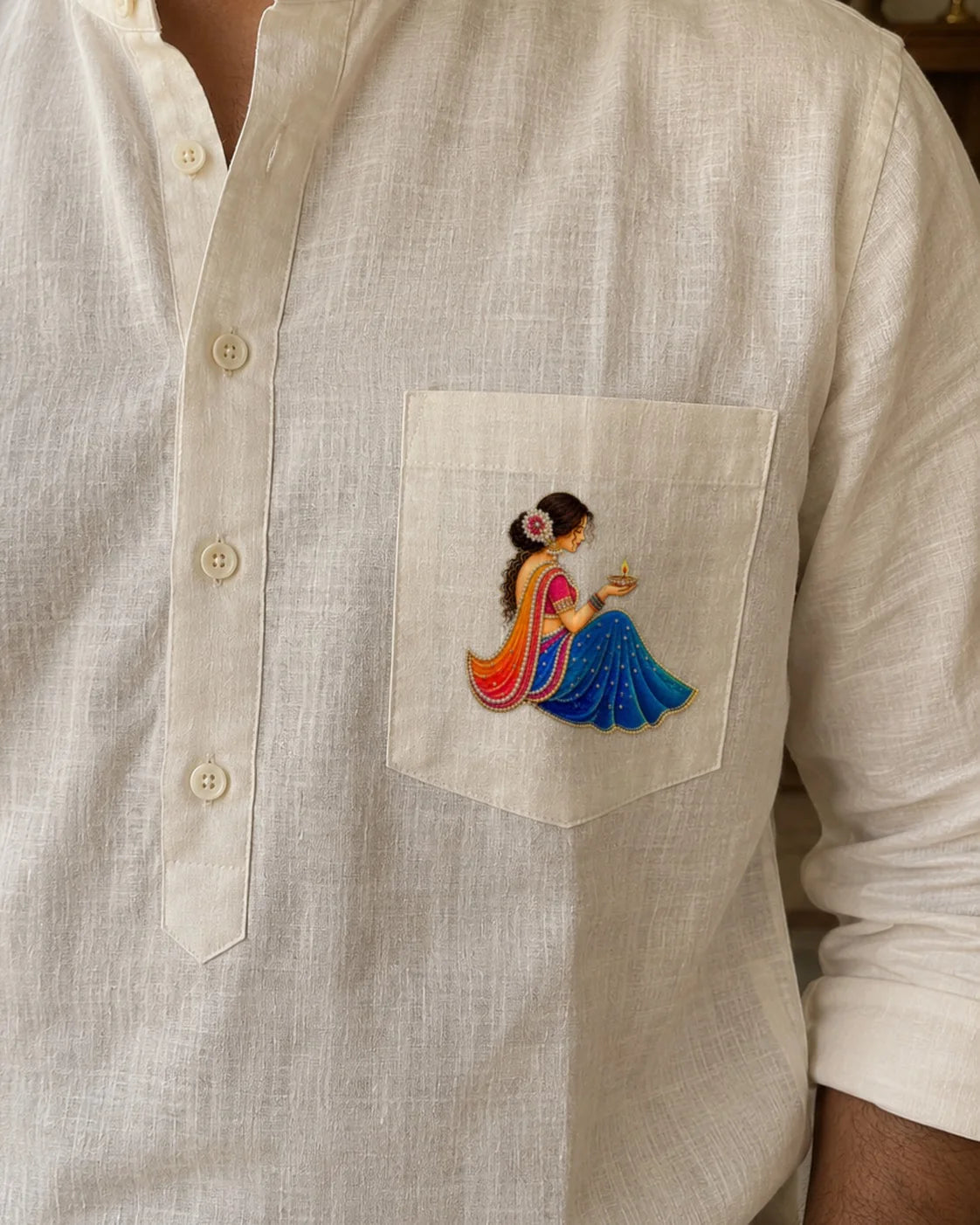 Roshni embroidery-look iron-on patch | Thread Theory