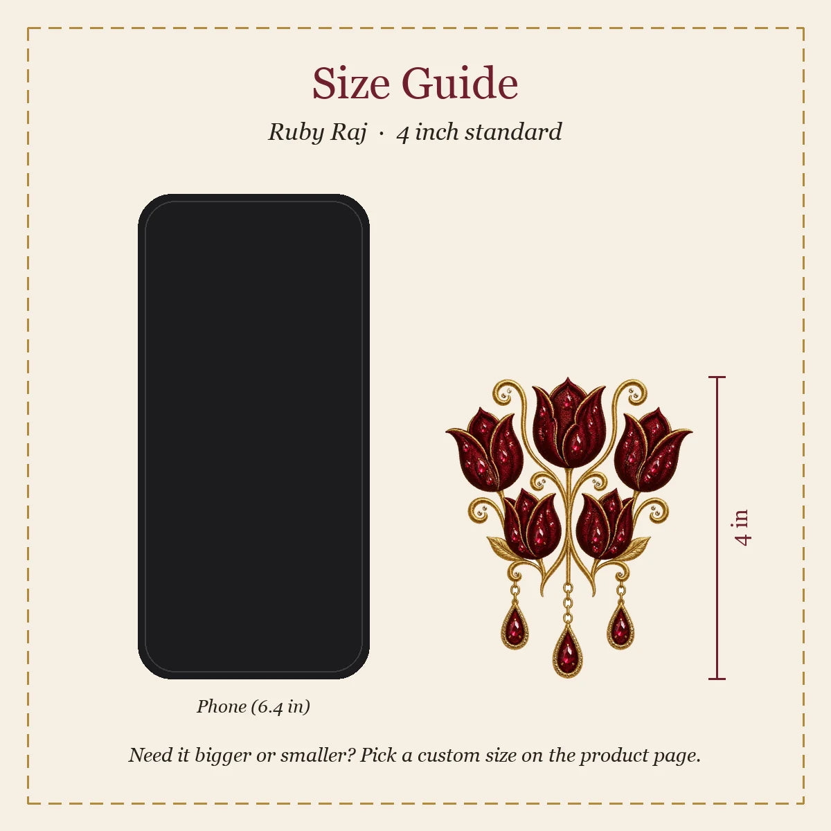 Ruby Raj embroidery-look iron-on patch | Thread Theory