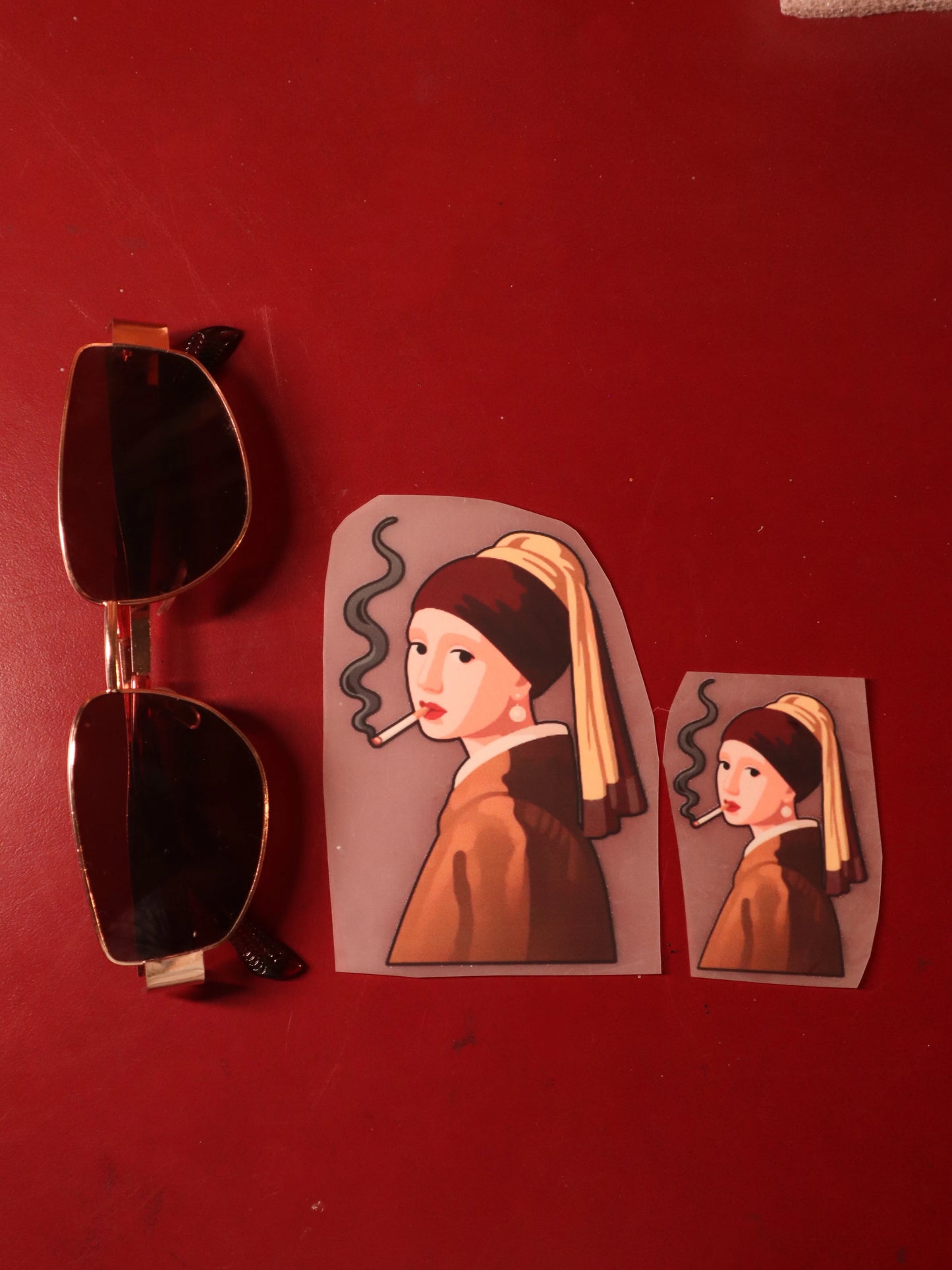 Smokin’ Girl With a Pearl | Iron-on Patch | Girlie Pop