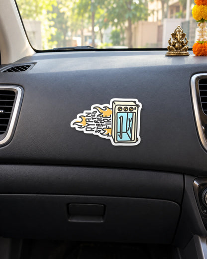 Ryan started the fire sticker mockup