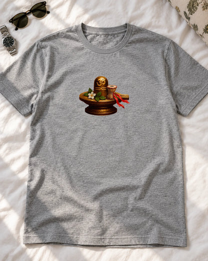 Sacred Shivling & Damru iron-on patch on clothes