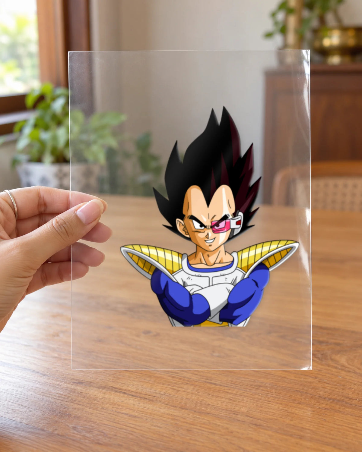 Saiyan Pride hard surface patch on clear film