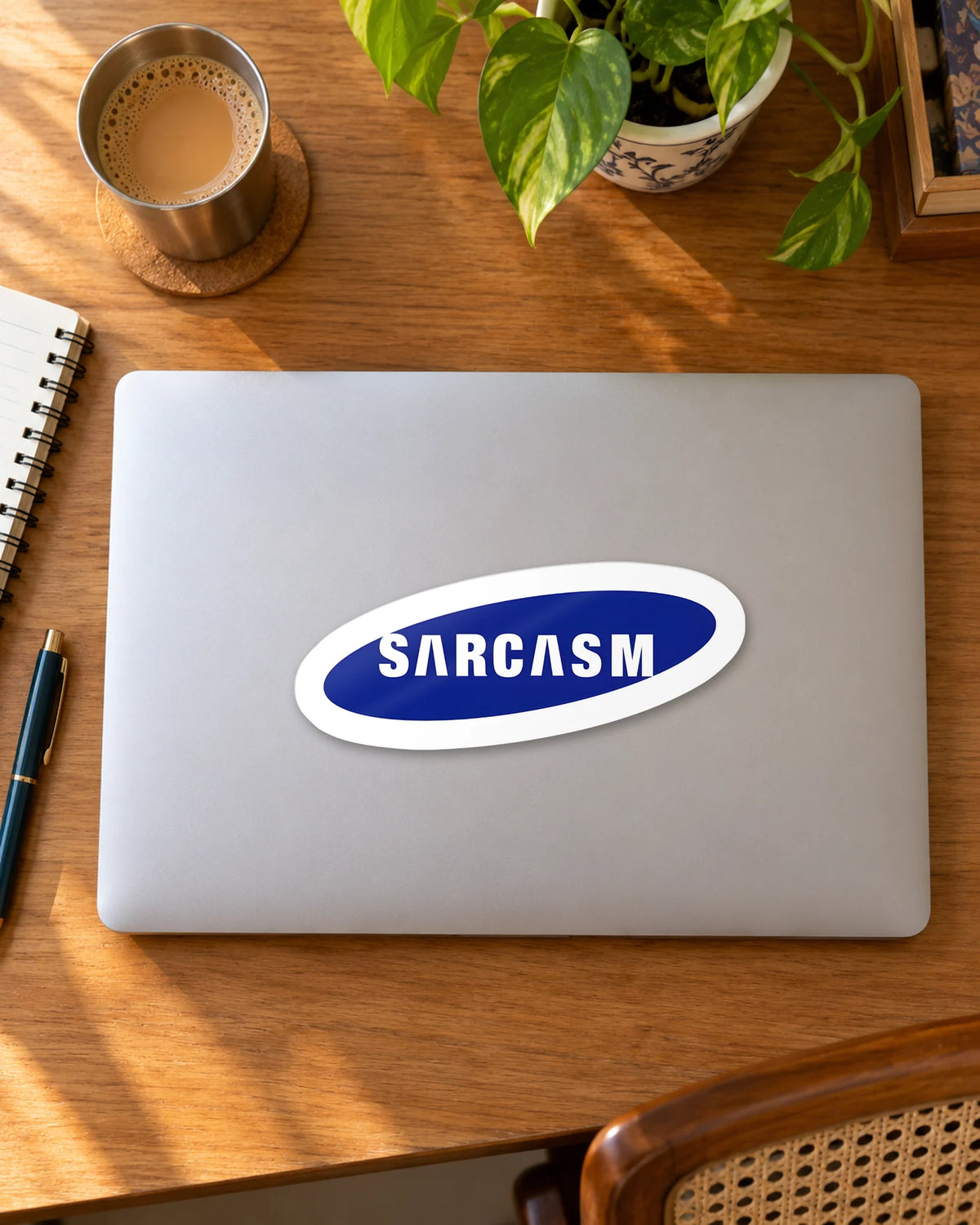 Sarcasm sticker mockup