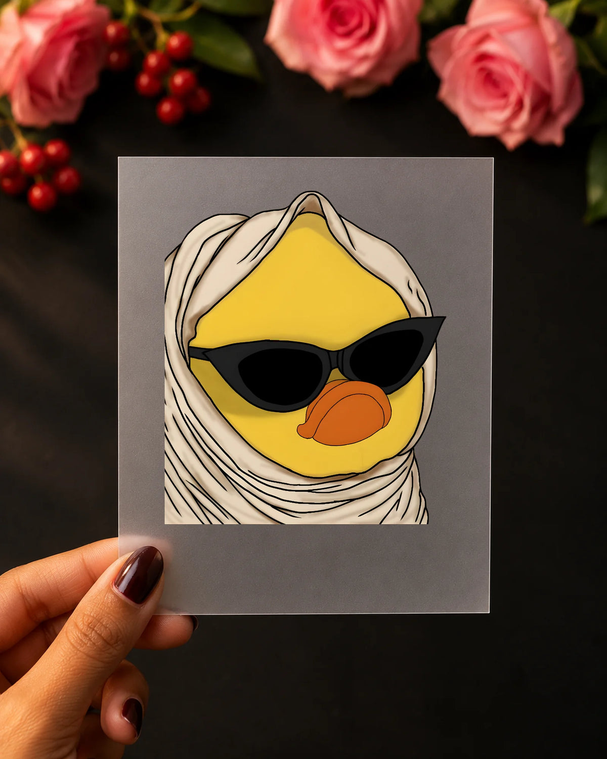 Sarcasm & Sunnies iron-on patch on clothes