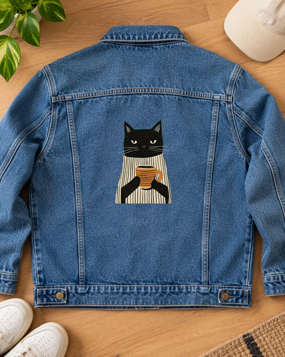 Sarcastic sips iron-on patch on clothes